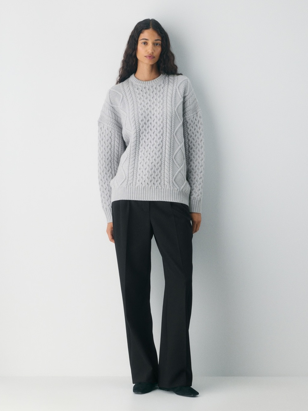 Aritzia Heritage Knit Merino Wool Crew Sweater
